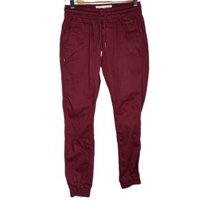 Cotton Burgundy Jogger Pants